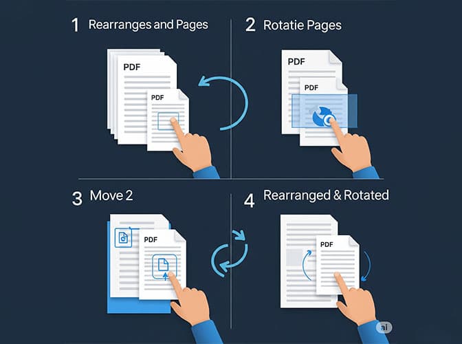 How to Rearrange or Rotate PDF Pages Easily Online – Free & Instant